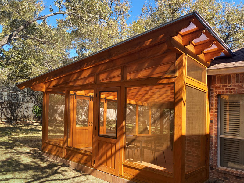 New Pergola with Screened Porch in Stone Oak
